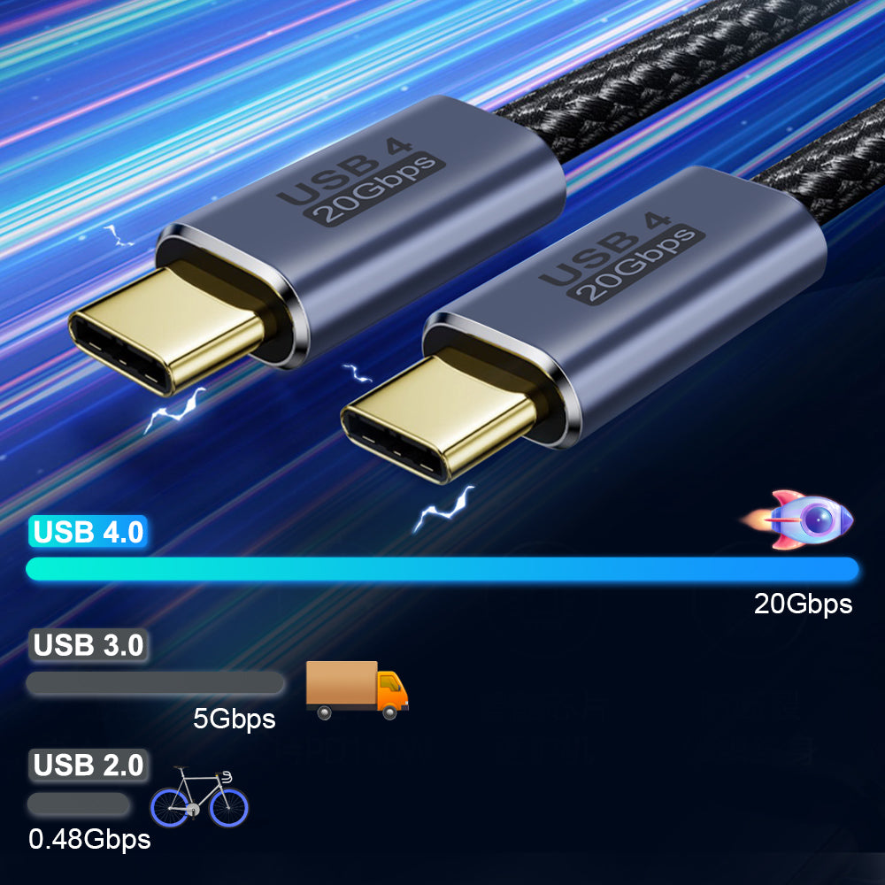 USB4 100W Monitor Fast Charge Cable USB-C To Type-C Male - Eastlakes Electronics
