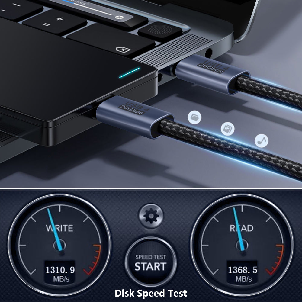USB4 100W Monitor Fast Charge Cable USB-C To Type-C Male - Eastlakes Electronics