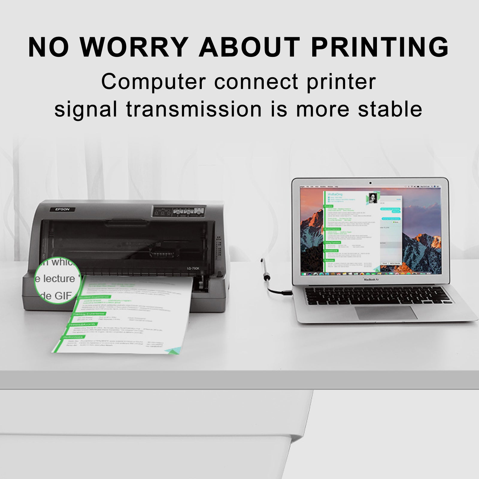 USB A to USB B Male to Male Printer Cable - Eastlakes Electronics