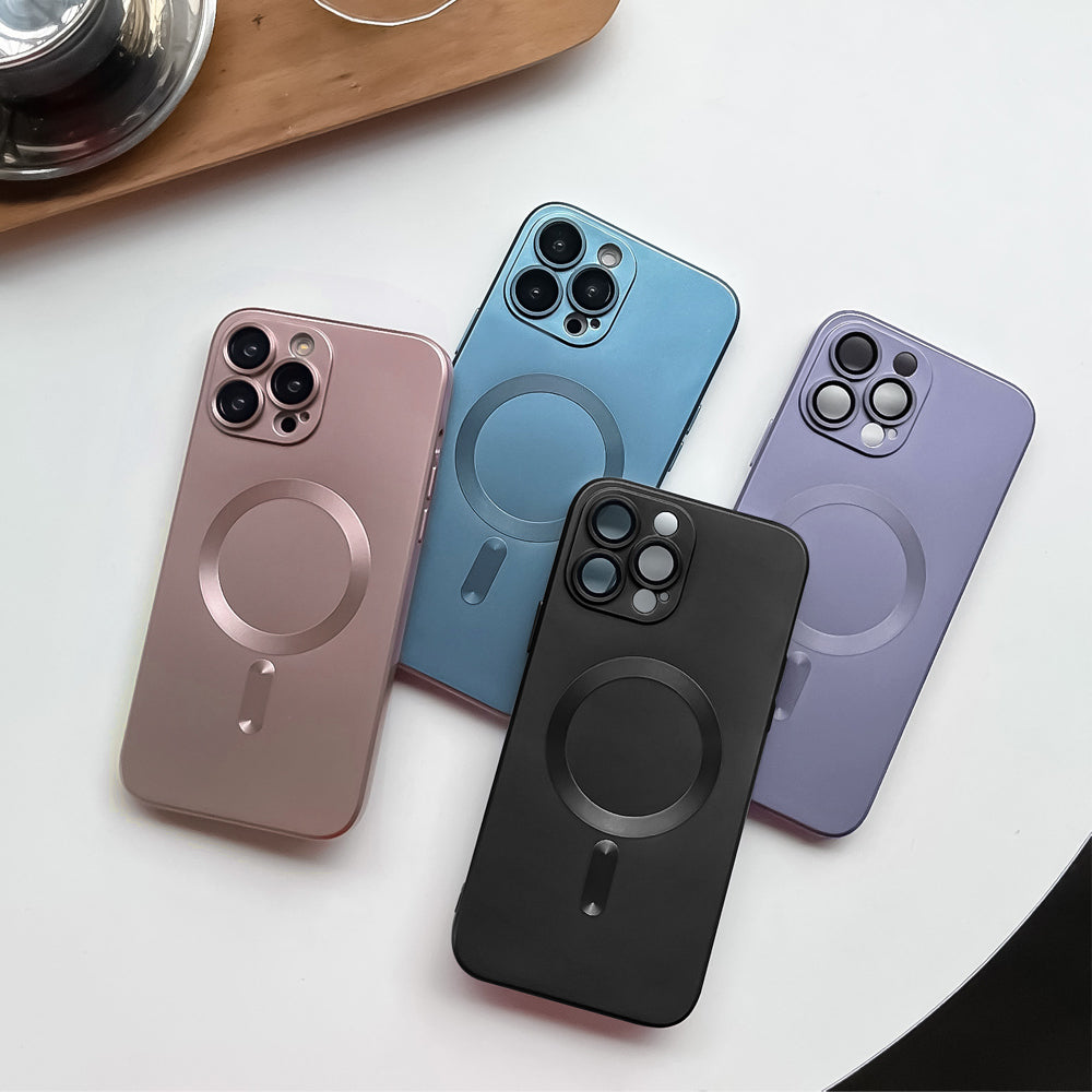 Metallic Silicone MagSafe Case For Apple iPhone 15 14 13 12 11 Pro Max Plus - Eastlakes Electronics