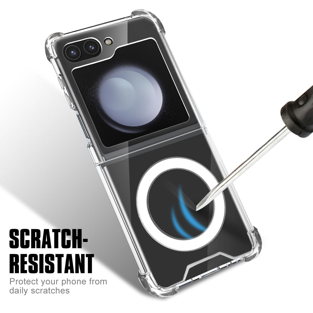 Samsung Galaxy Z Flip 5 Clear Silicone Magsafe Shockproof Bumper Case - Eastlakes Electronics