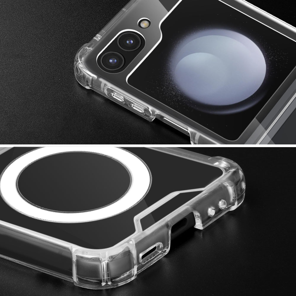 Samsung Galaxy Z Flip 5 Clear Silicone Magsafe Shockproof Bumper Case - Eastlakes Electronics