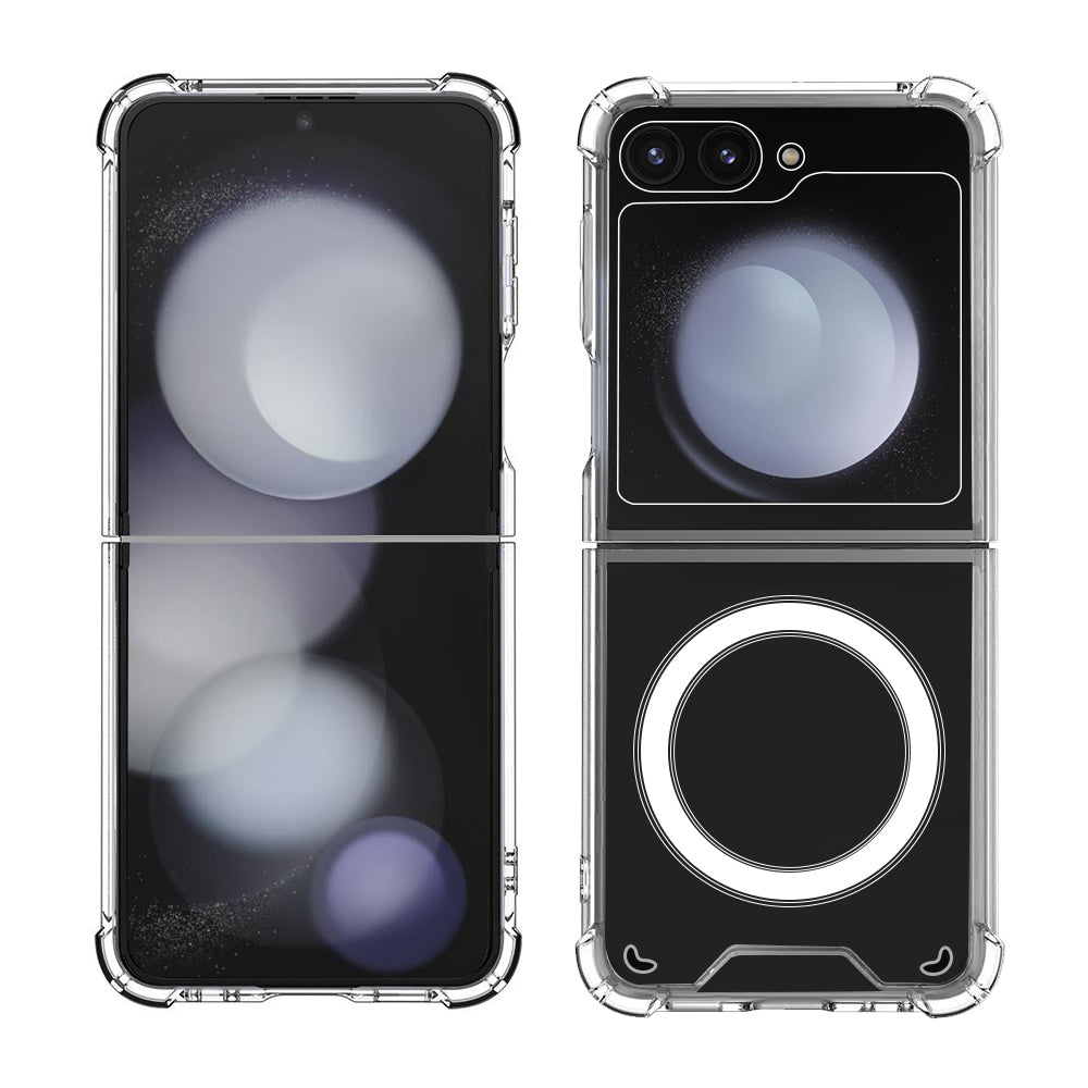 Samsung Galaxy Z Flip 5 Clear Silicone Magsafe Shockproof Bumper Case - Eastlakes Electronics
