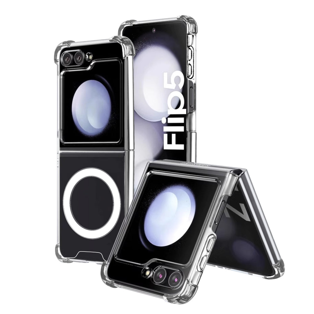 Samsung Galaxy Z Flip 5 Clear Silicone Magsafe Shockproof Bumper Case - Eastlakes Electronics