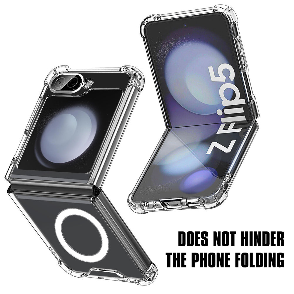 Samsung Galaxy Z Flip Clear Silicone Magsafe Shockproof Bumper Case - Eastlakes Electronics