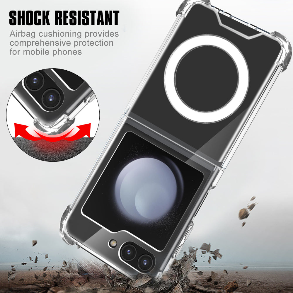Samsung Galaxy Z Flip 5 Clear Silicone Magsafe Shockproof Bumper Case - Eastlakes Electronics
