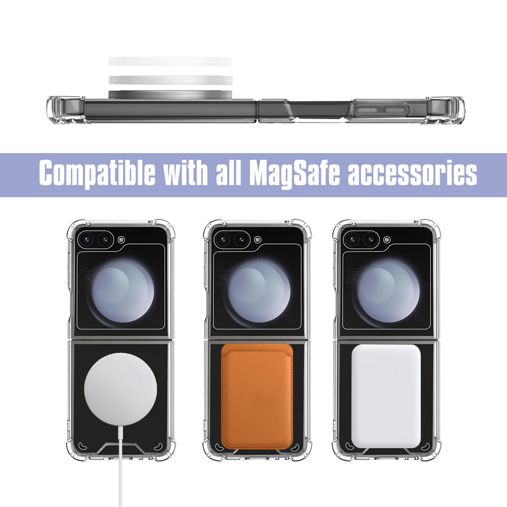 Samsung Galaxy Z Flip 5 Clear Silicone Magsafe Shockproof Bumper Case - Eastlakes Electronics