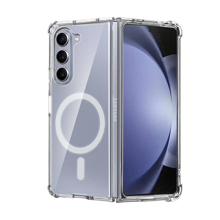 Orange Luxury Logo Samsung Galaxy Z Fold 5 Clear Case