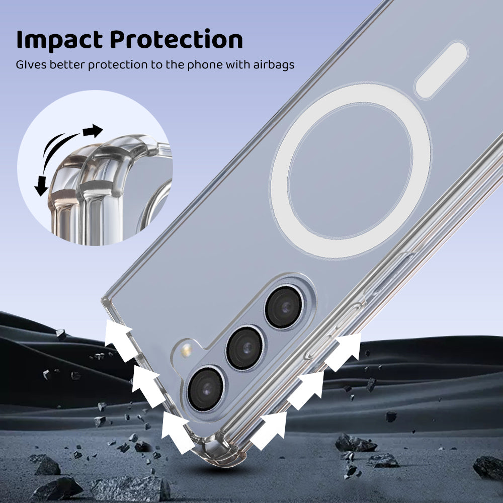 Samsung Galaxy Z Fold 5 Clear Silicone MagSafe Shockproof Bumper Case - Eastlakes Electronics