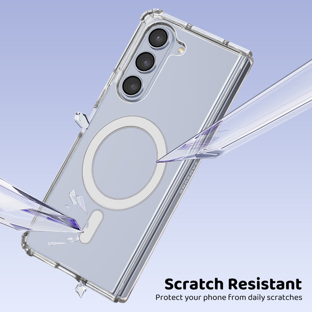 Samsung Galaxy Z Fold 5 Clear Silicone MagSafe Shockproof Bumper Case - Eastlakes Electronics