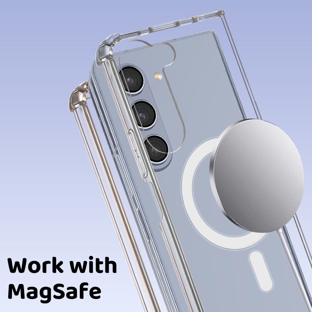 Samsung Galaxy Z Fold 5 Clear Silicone MagSafe Shockproof Bumper Case - Eastlakes Electronics