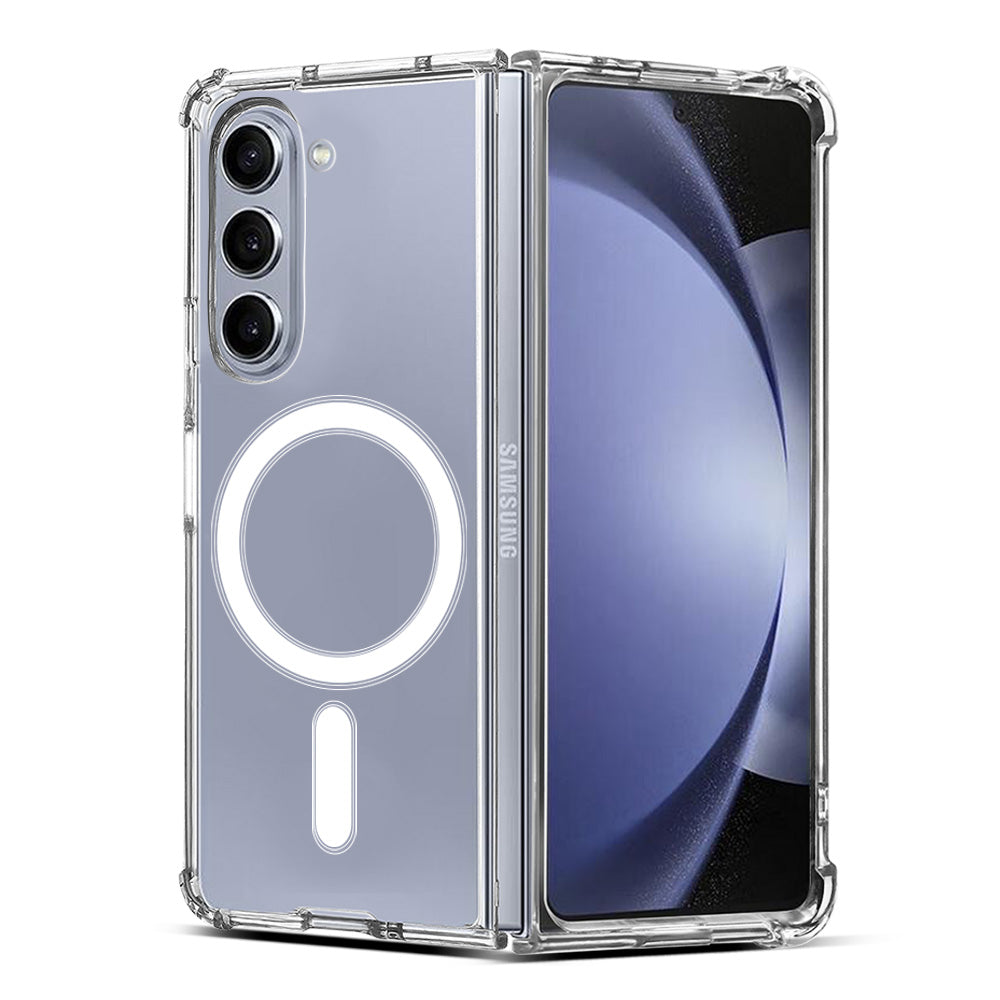 Samsung Galaxy Z Fold 5 Clear Silicone MagSafe Shockproof Bumper Case