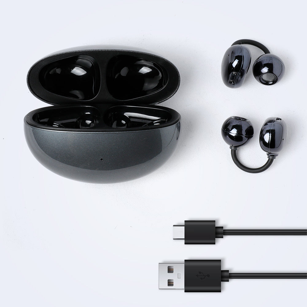 Wireless Earbuds Bluetooth 6.0 Earphone Open-Ear Clip-On Headphone Spatial Audio