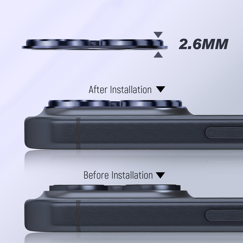 Apple iPhone 15 14 Pro Max Camera Lens Metal Tempered Glass Protector - Eastlakes Electronics