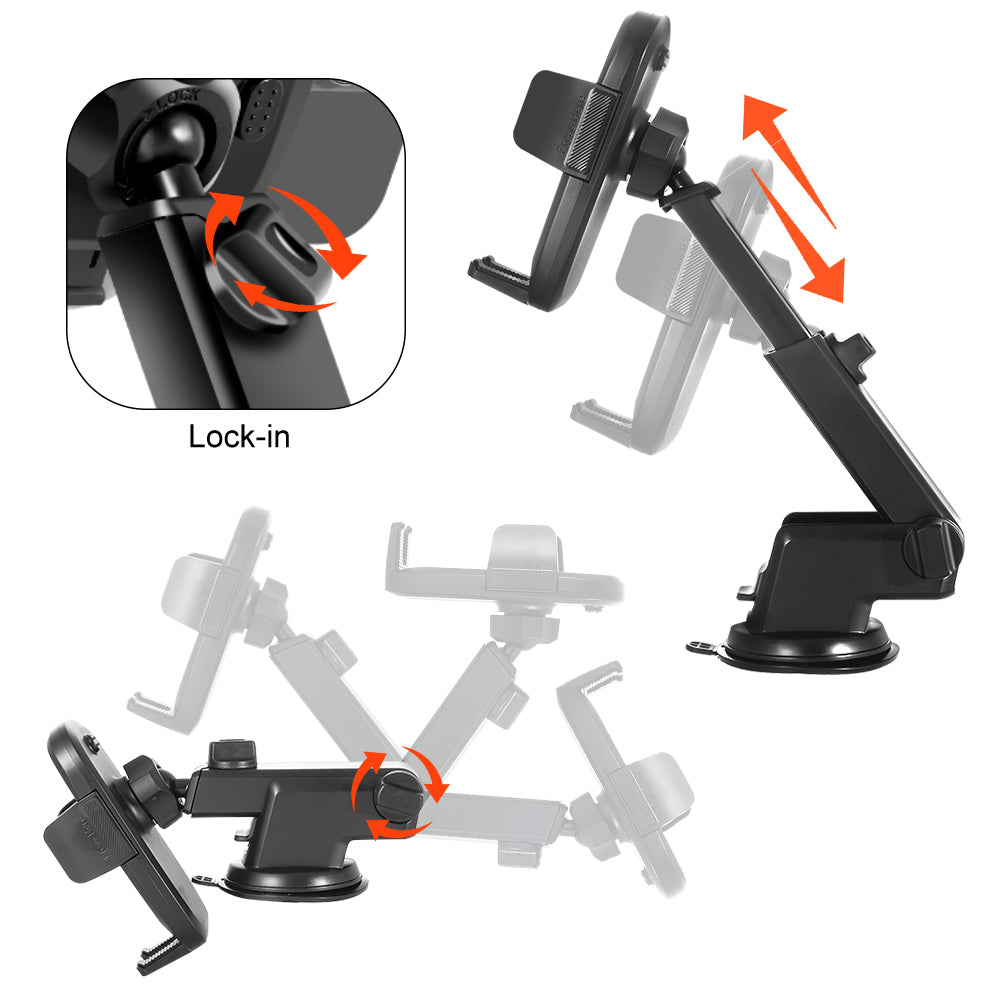 Yesido 360° Universal Windshield Mount Stand Air Vent Car Phone Holder For Apple iPhone Samsung Huawei Smart Phones GPS - Eastlakes Electronics