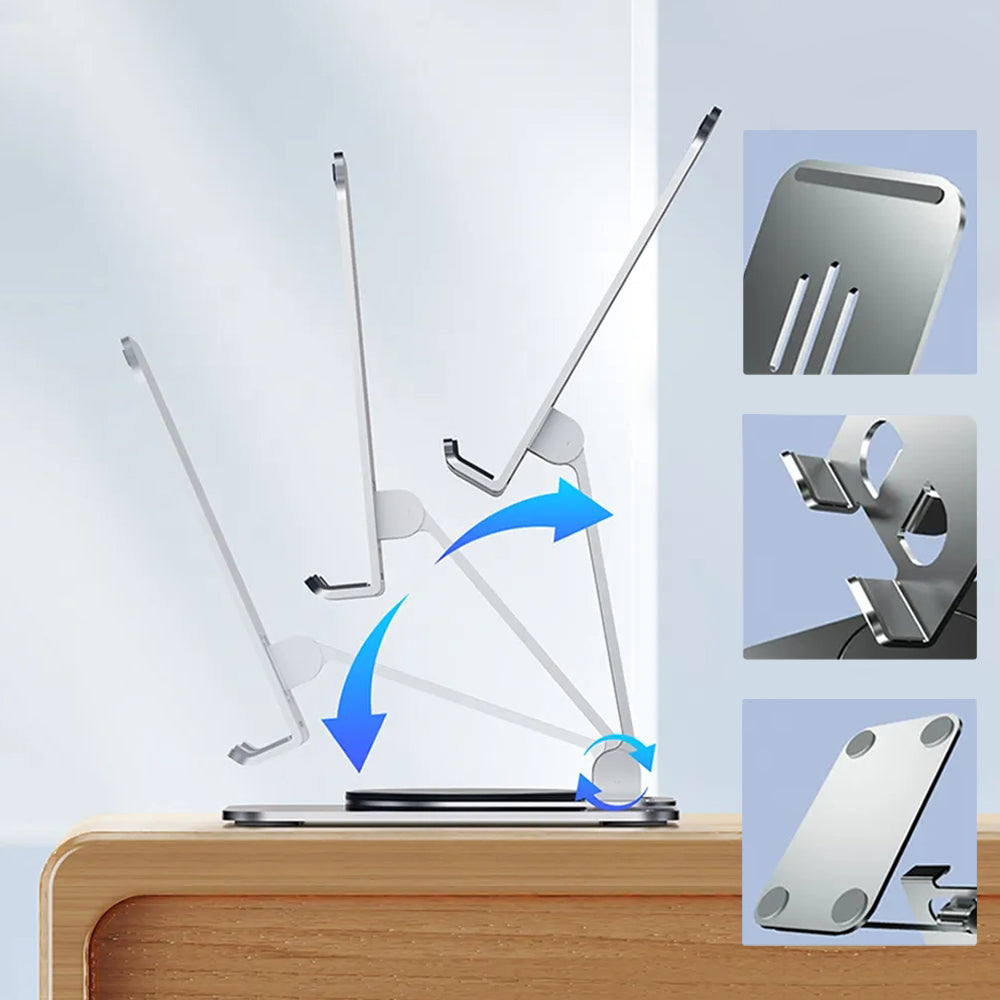 360 Folding Adjustable Rotating Phone Tablet Desk Stand Rotating - Eastlakes Electronics