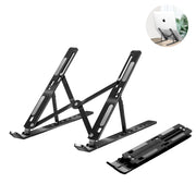 Adjustable Laptop Stand Riser Black Folding Collapsible Portable