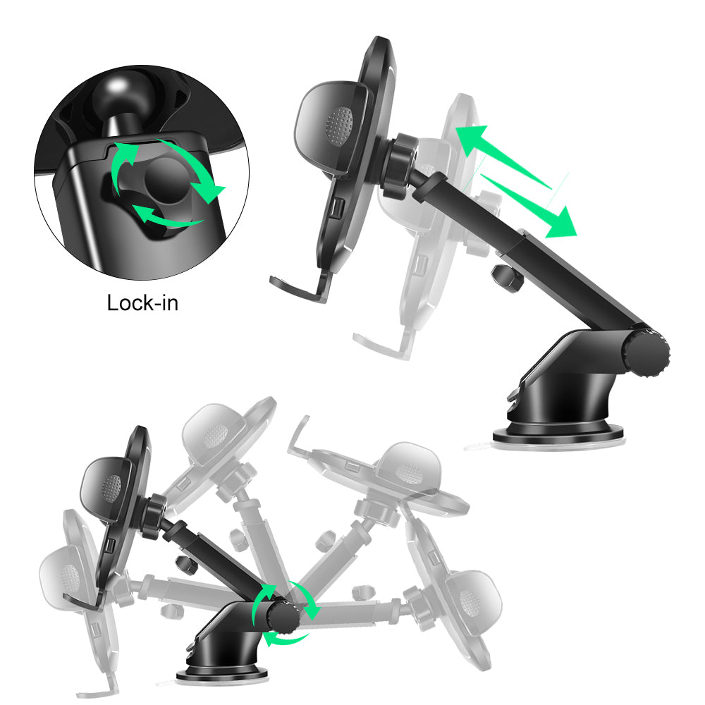 360° Universal Air Vent Windshield Car Phone Holder Mount Stand Apple iPhone Samsung Pixel - Eastlakes Electronics