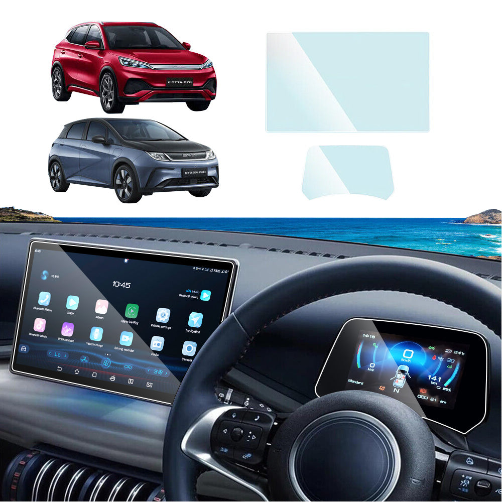 BYD Atto 3 Center Console Dash Screen Protector Tempered Glass Touchscreen Cover - Eastlakes Electronics