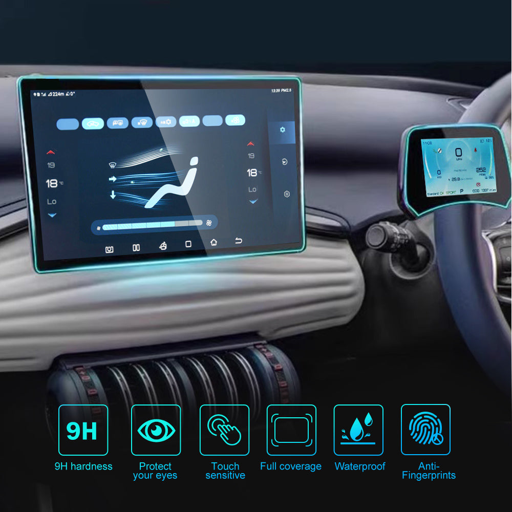BYD Atto 3 Center Console Dash Screen Protector Tempered Glass Touchscreen Cover - Eastlakes Electronics