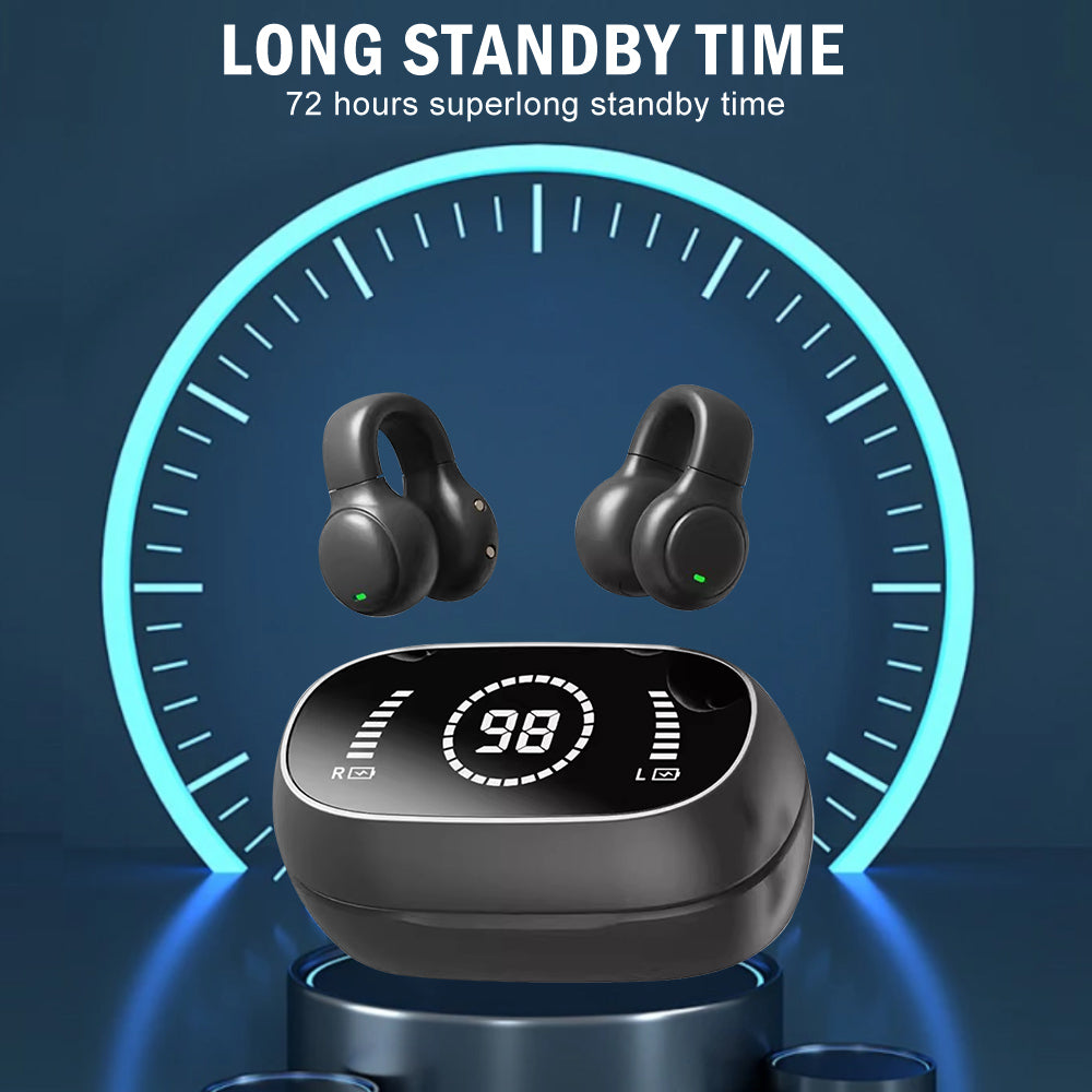 Wireless Ear clip Bluetooth 5.3 Earphones Design Touch Control Headset