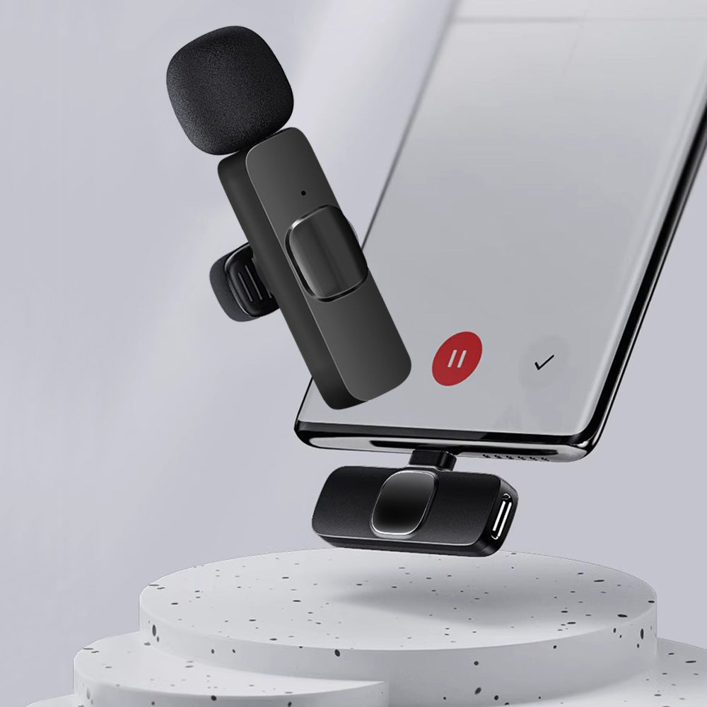 [2 Pack] Wireless Lavalier Lapel Microphone For Phone Vlog Live Streaming