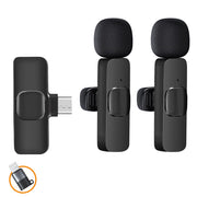[2 Pack] Wireless Lavalier Lapel Microphone For Phone Vlog Live Streaming