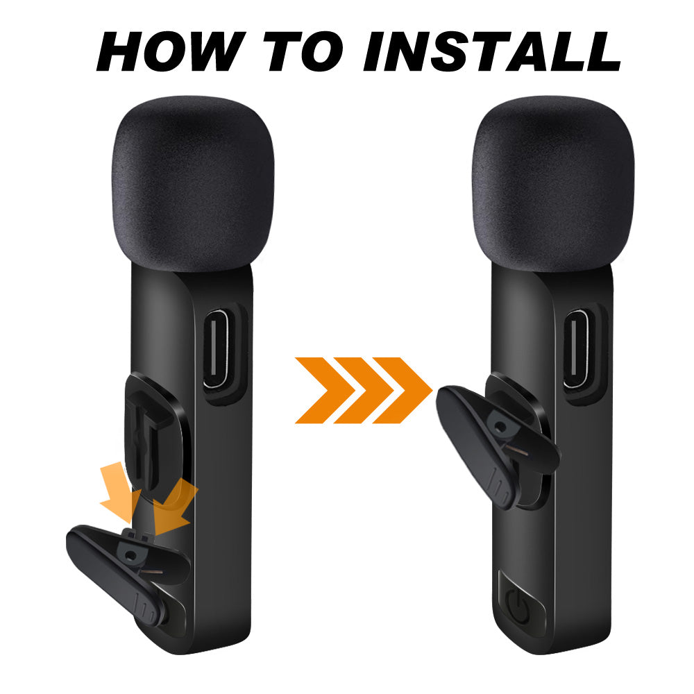 [2 Pack] Wireless Lavalier Lapel Microphone For Phone Vlog Live Streaming
