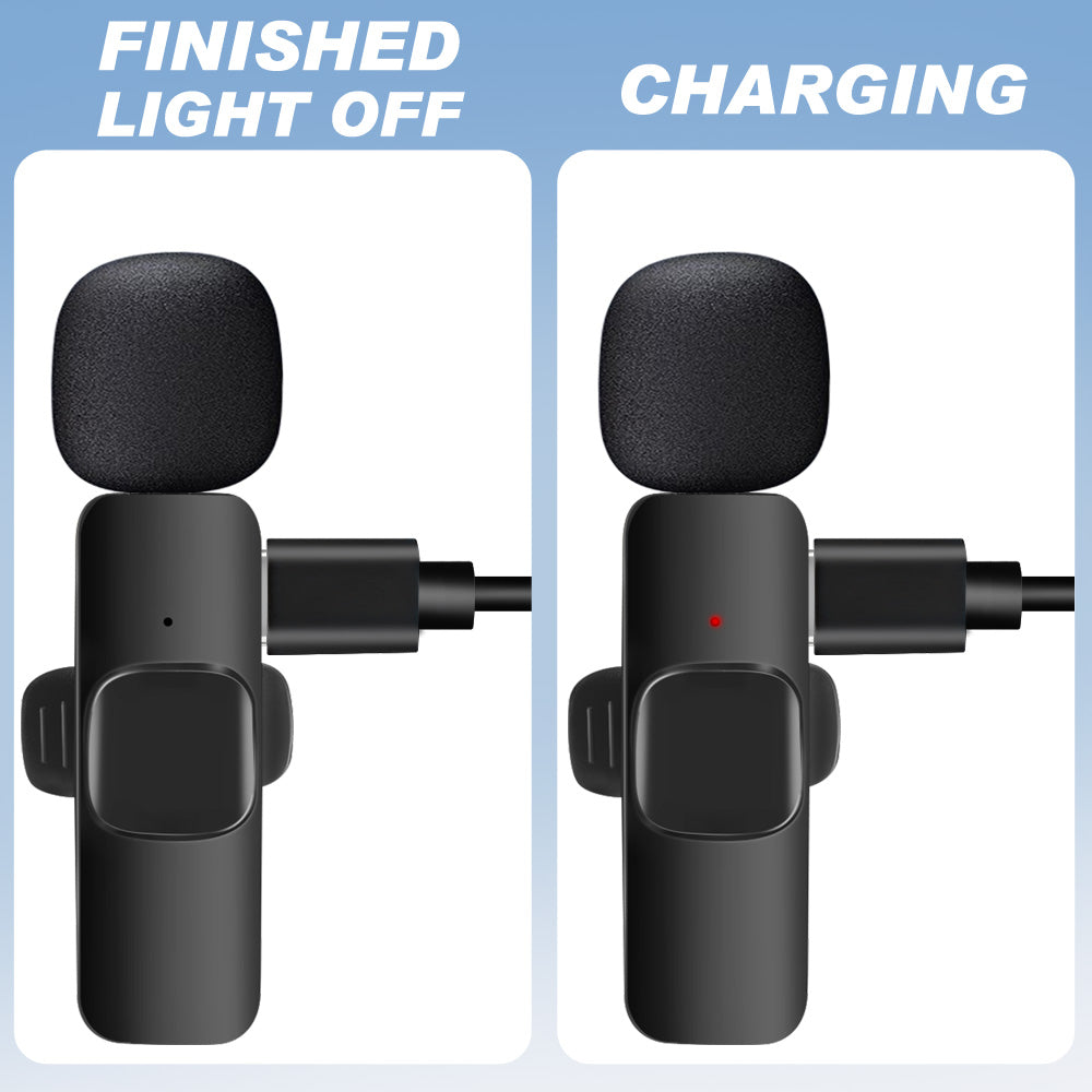 [2 Pack] Wireless Lavalier Lapel Microphone For Phone Vlog Live Streaming