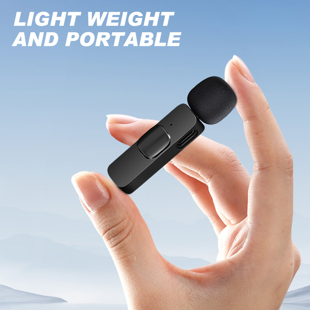 [2 Pack] Wireless Lavalier Lapel Microphone For Phone Vlog Live Streaming