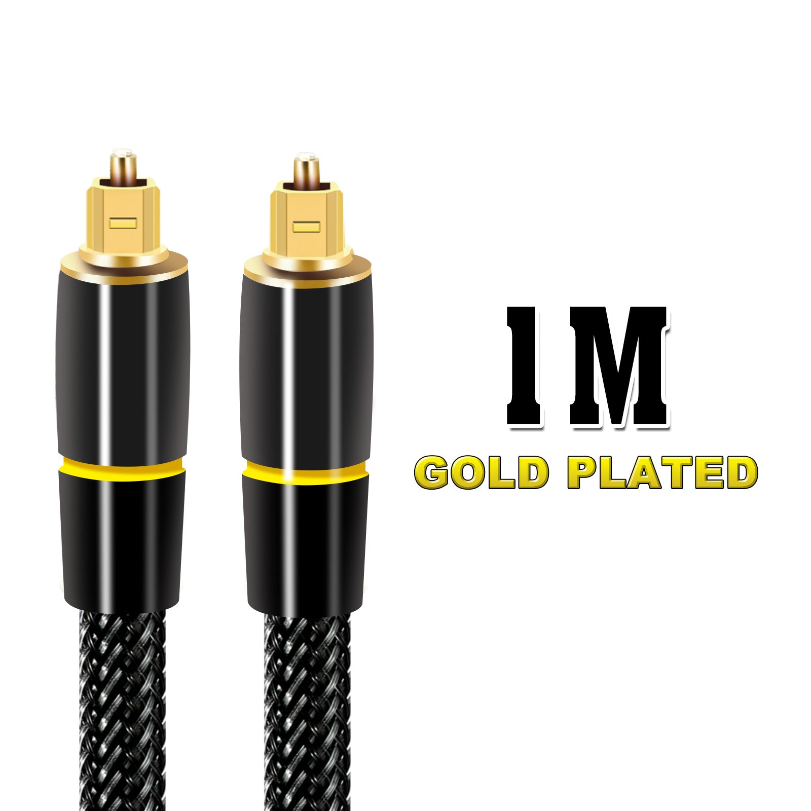 Premium Toslink Optical Fibre Cable Gold Plated Digital Audio Core S/PDIF For TV