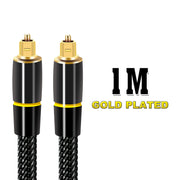Premium Toslink Optical Fibre Cable Gold Plated Digital Audio Core S/PDIF For TV