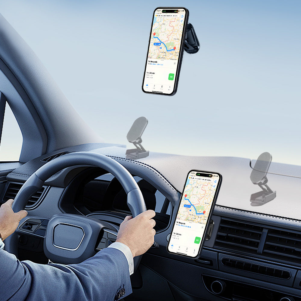 360° Folding Magnetic Car Phone Holder Dash Mount Stand