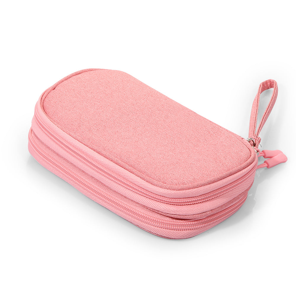 Organizer Travel Pouch Storage Bag Cases Cable Charger Electronic Accessories Pink - Eastlakes Electronics