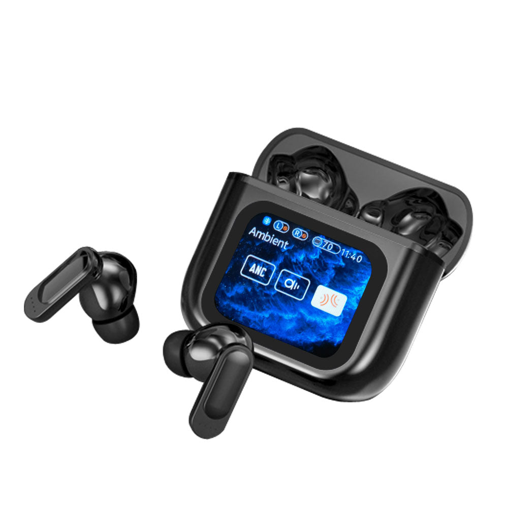 Wireless Bluetooth 5.4 Headphone LED Touchscreen Visible Active TWS Earphones