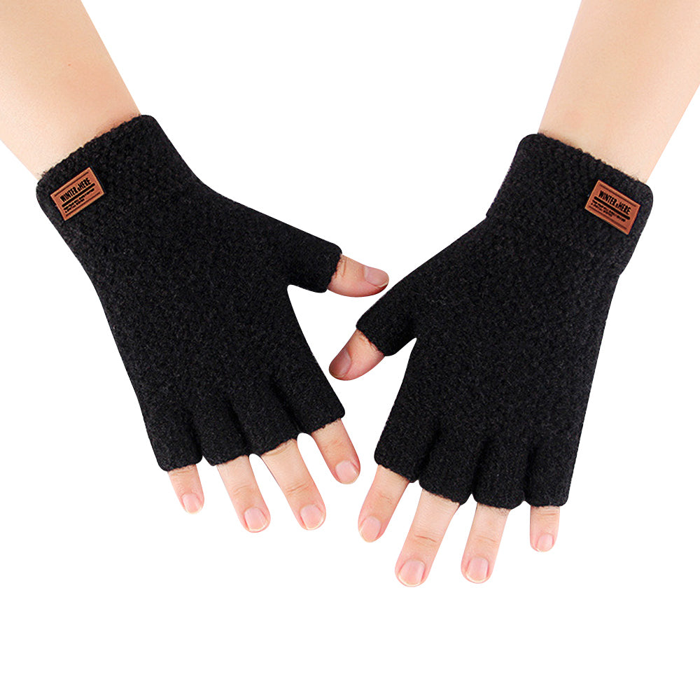 Soft Warm Fingerless Gloves Open Knitted Unisex - Eastlakes Electronics