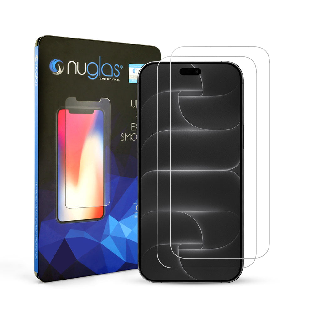 [2 Pack] NUGLAS Apple iPhone Tempered Glass Screen Protector