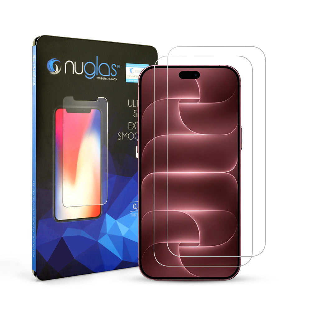 [2 Pack] NUGLAS Apple iPhone Tempered Glass Screen Protector