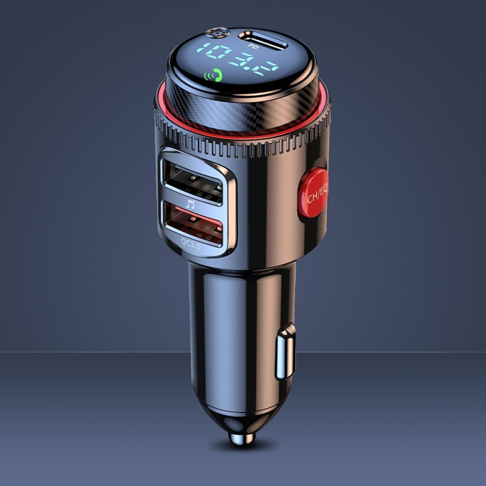 Bluetooth 5.0 Wireless Radio Car FM Transmitter PD Dual USB Charger MP3 Player
