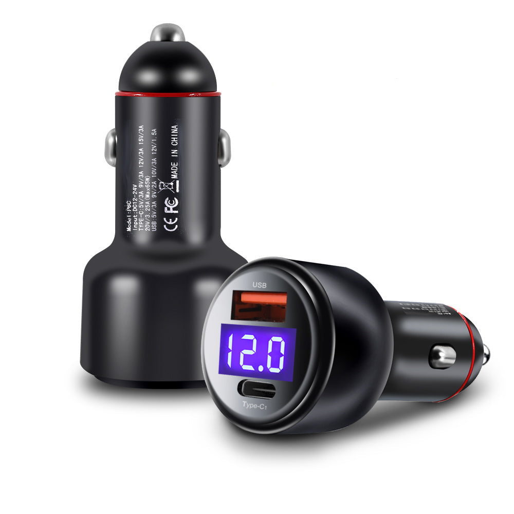 65W Fast Charging Dual Port USB/C Car Charger Adapter - Eastlakes Electronics