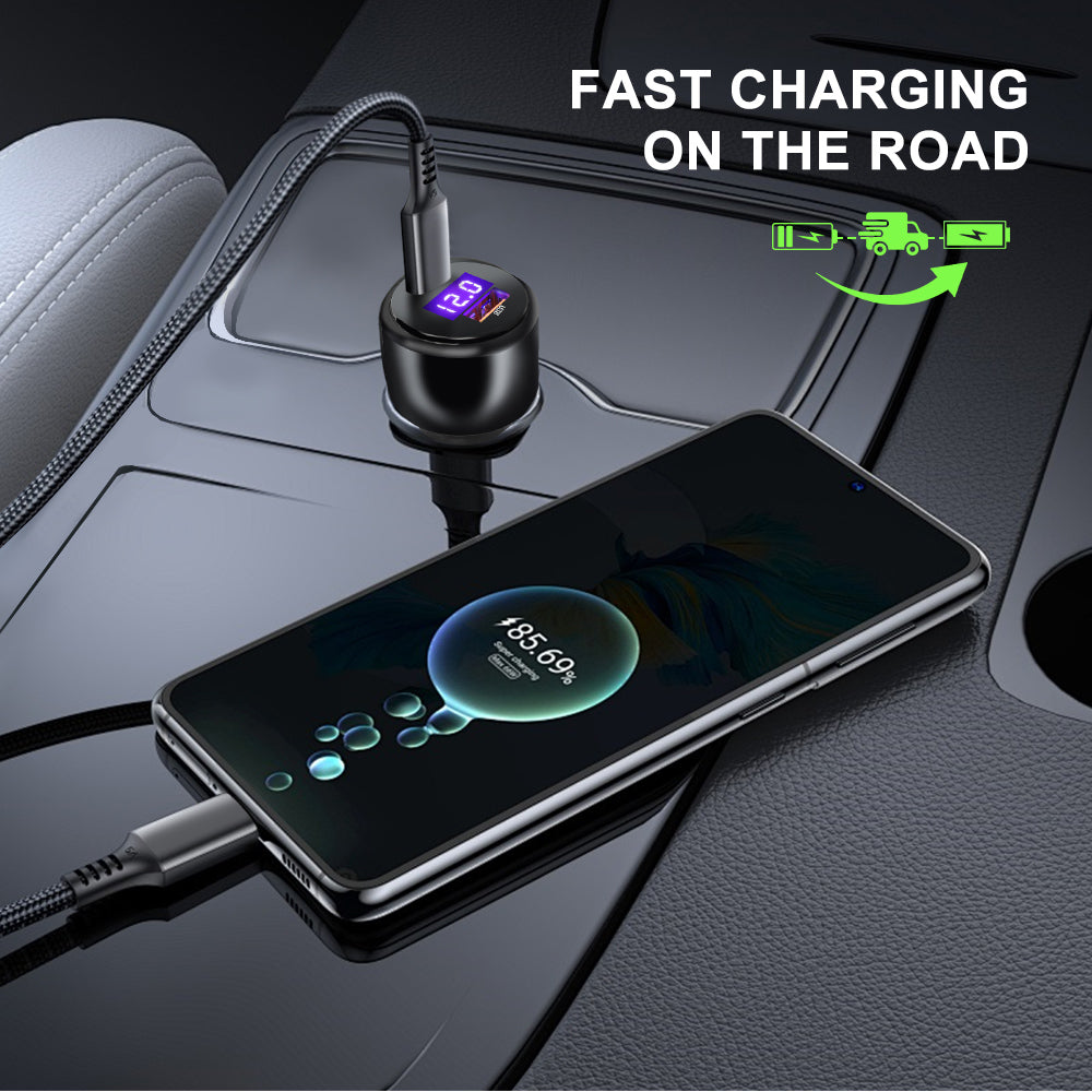 65W Fast Charging Dual Port USB/C Car Charger Adapter - Eastlakes Electronics