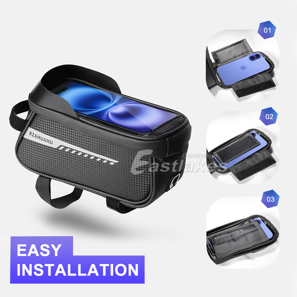 Waterproof Bike Motorcycle Scooter Handlebar Phone Mount Holder