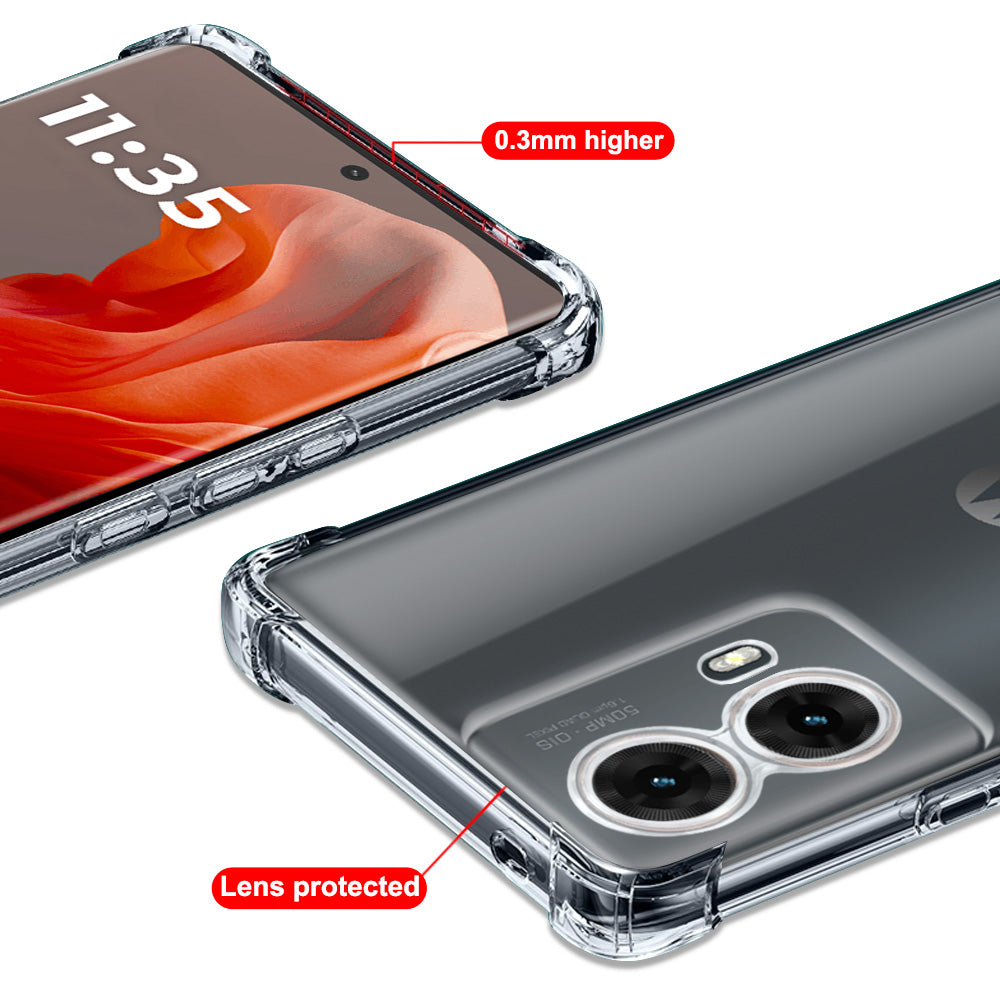 Shockproof Clear Silicone Bumper Cover For Motorola MOTO G86 G56 G15 G84 G85 G06 5G