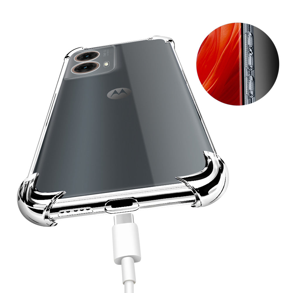 Shockproof Clear Silicone Bumper Cover For Motorola MOTO G86 G56 G15 G84 G85 G06 5G