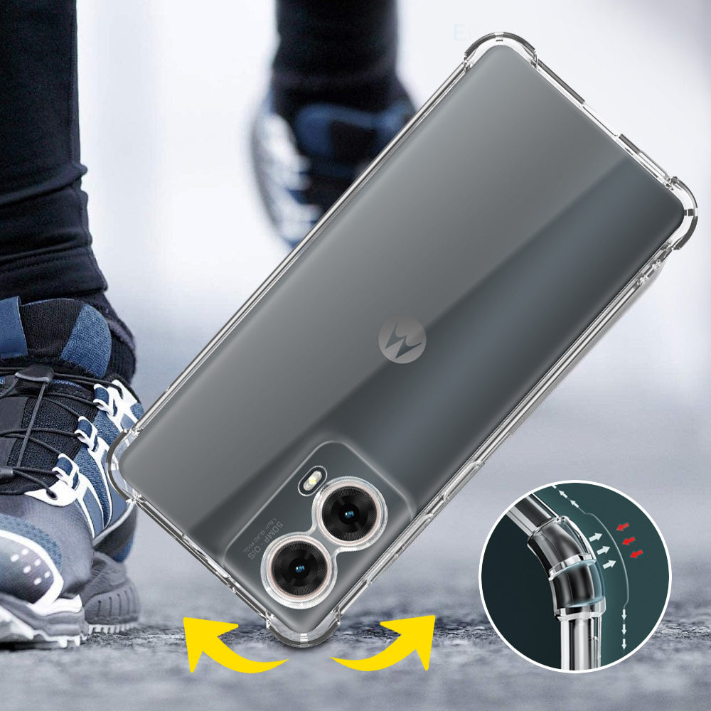 Shockproof Clear Silicone Bumper Cover For Motorola MOTO G86 G56 G15 G84 G85 G06 5G
