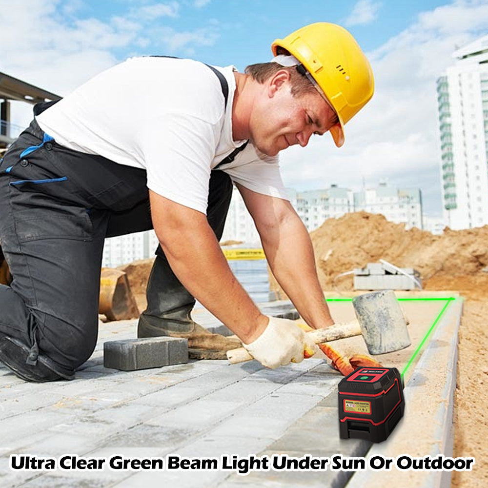 Green Laser Level Beam Cross Line Self Leveling Home DIY Level IP54 Water Resist