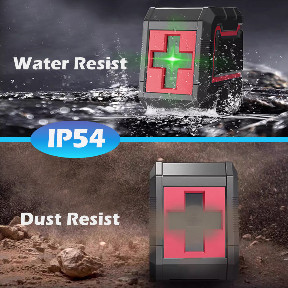 Green Laser Level Beam Cross Line Self Leveling Home DIY Level IP54 Water Resist