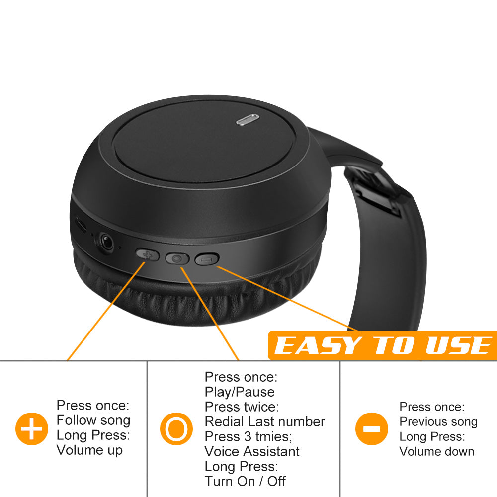 Bluetooth Wireless Foldable Headset Headphones