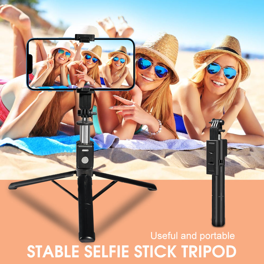 Wireless Bluetooth Selfie Tripod Stick with Remote