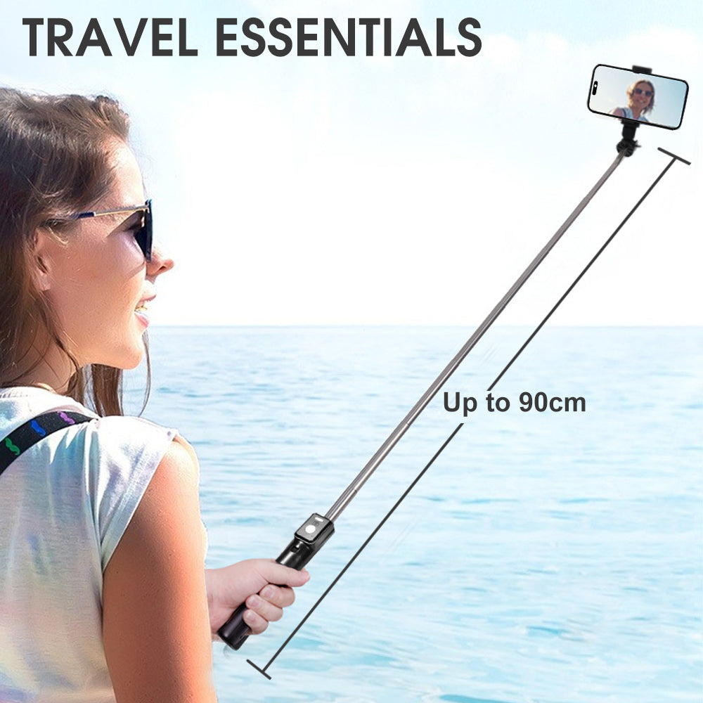 Wireless Bluetooth Selfie Tripod Stick with Remote